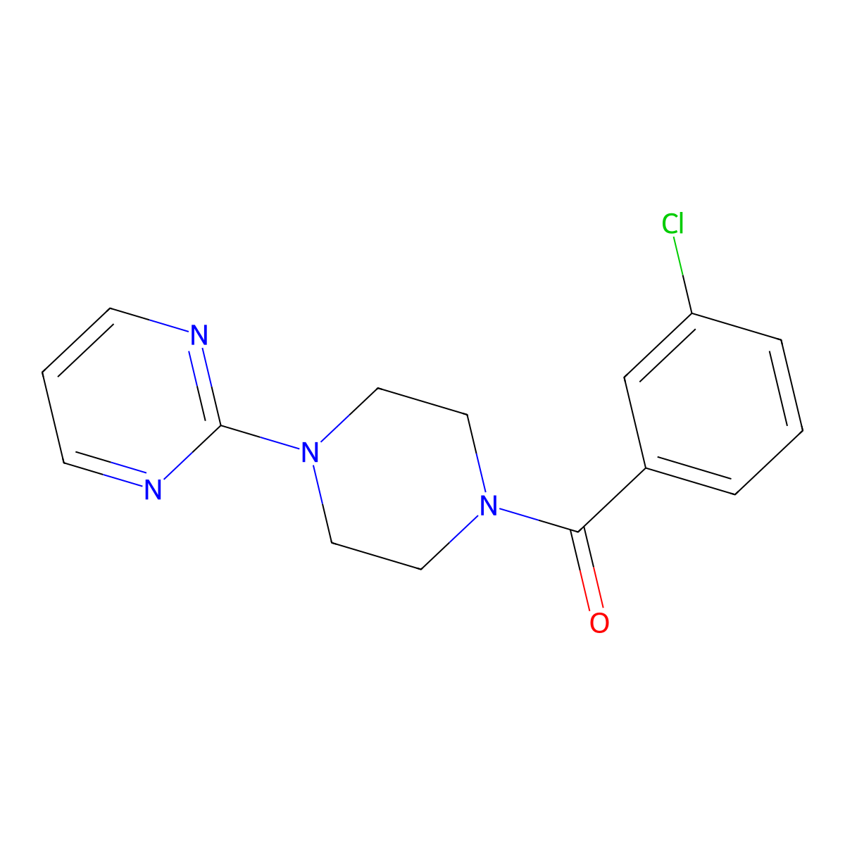 2-[4-(3-Chlorobenzoyl)piperazin-1-yl]pyrimidine molecular structure, CAS 355000-51-0