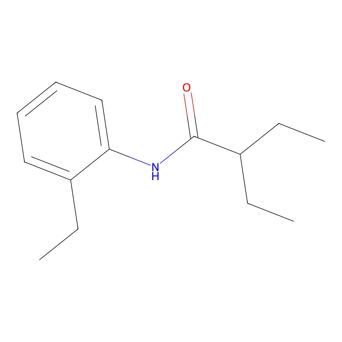 2-ethyl-N-(2-ethylphenyl)butanamide molecular structure, CAS 355001-14-8