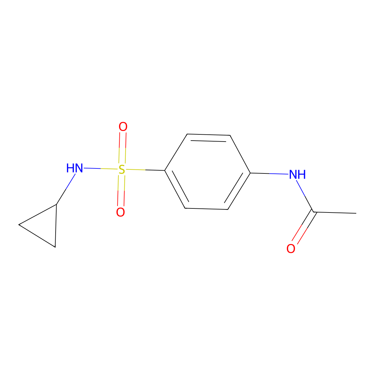 N-[4-(cyclopropylsulfamoyl)phenyl]acetamide molecular structure, CAS 355001-37-5