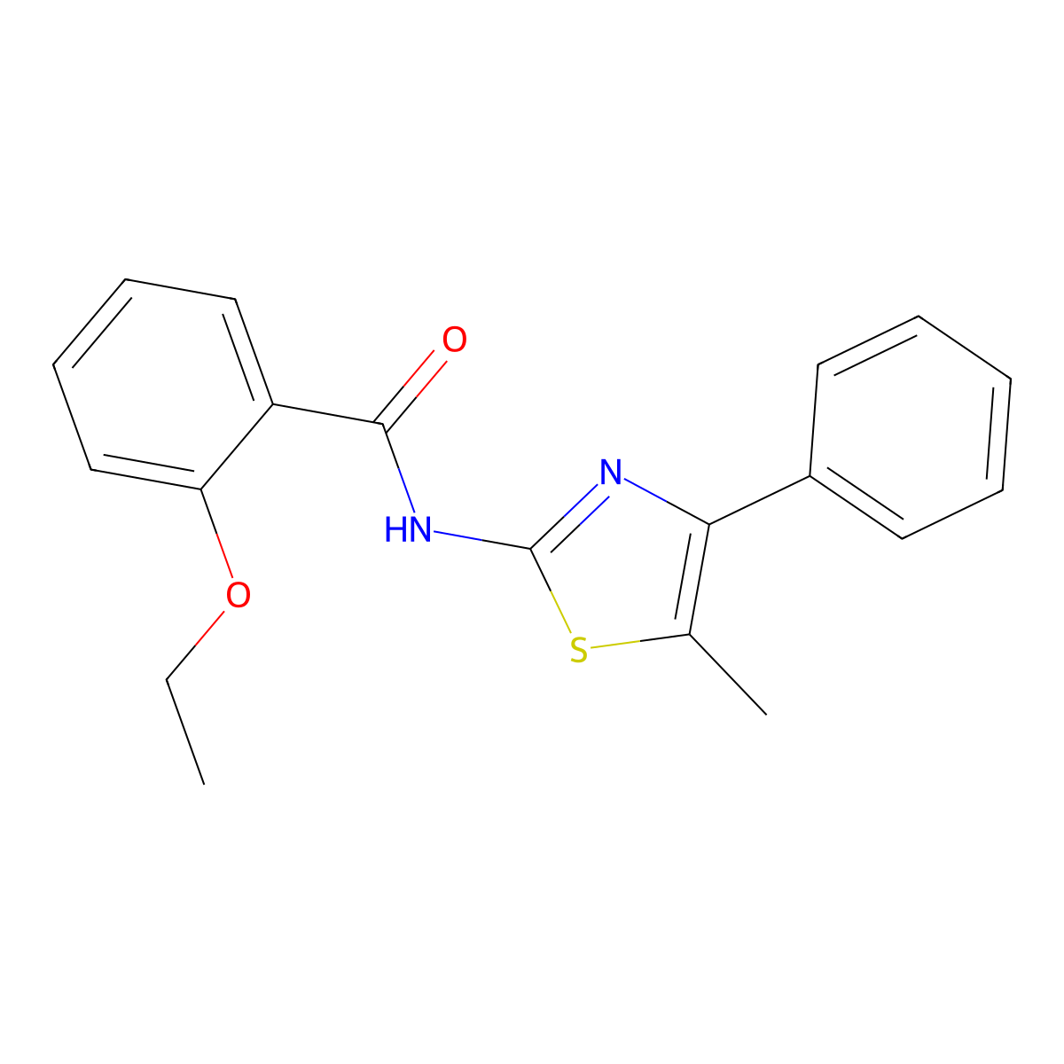 2-ethoxy-N-(5-methyl-4-phenyl-1,3-thiazol-2-yl)benzamide molecular structure, CAS 355002-32-3