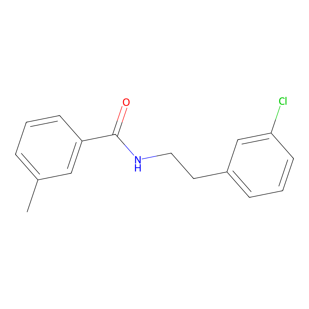 N-[2-(3-chlorophenyl)ethyl]-3-methylbenzamide molecular structure, CAS 355004-16-9