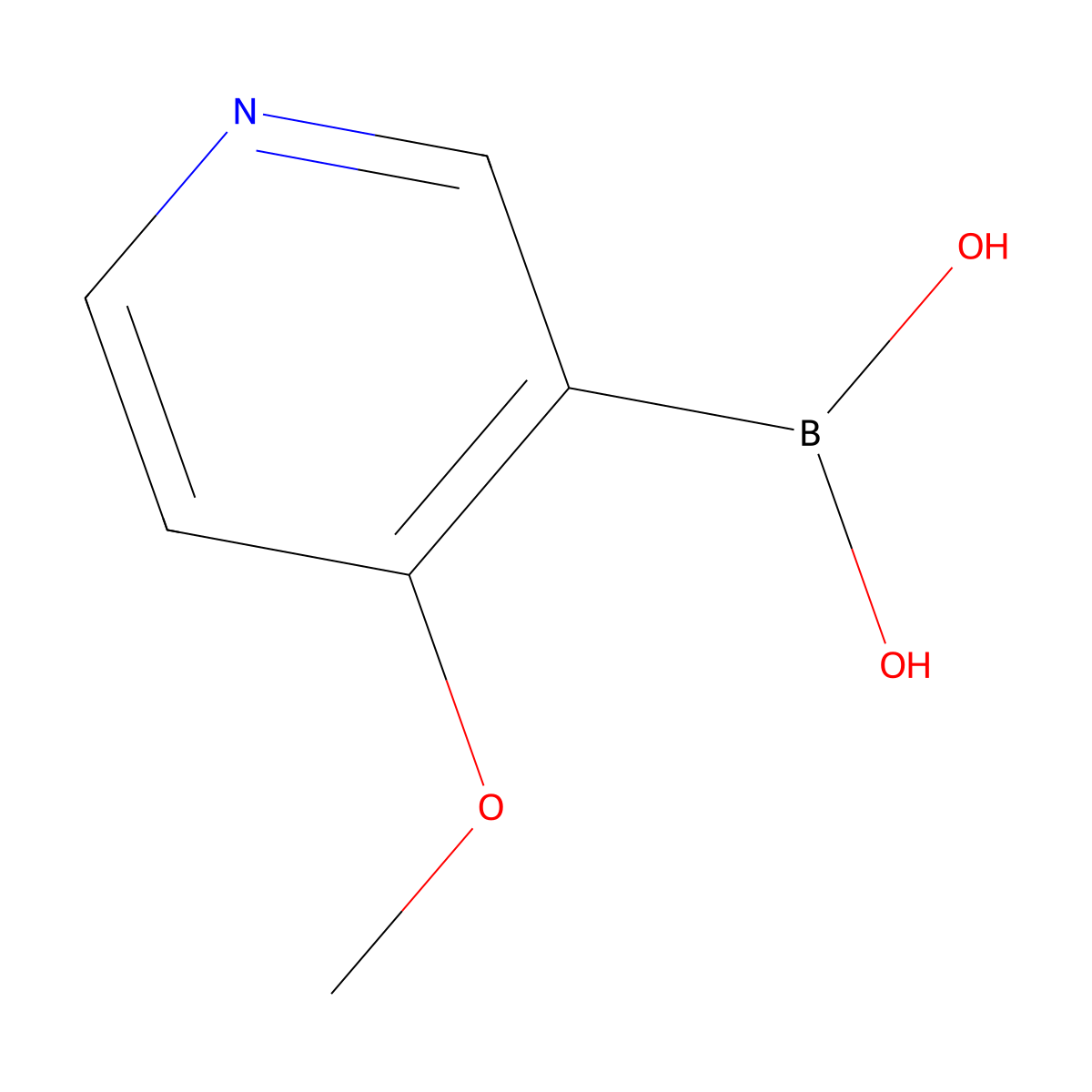 4-Methoxypyridine-3-boronic acid molecular structure, CAS 355004-67-0