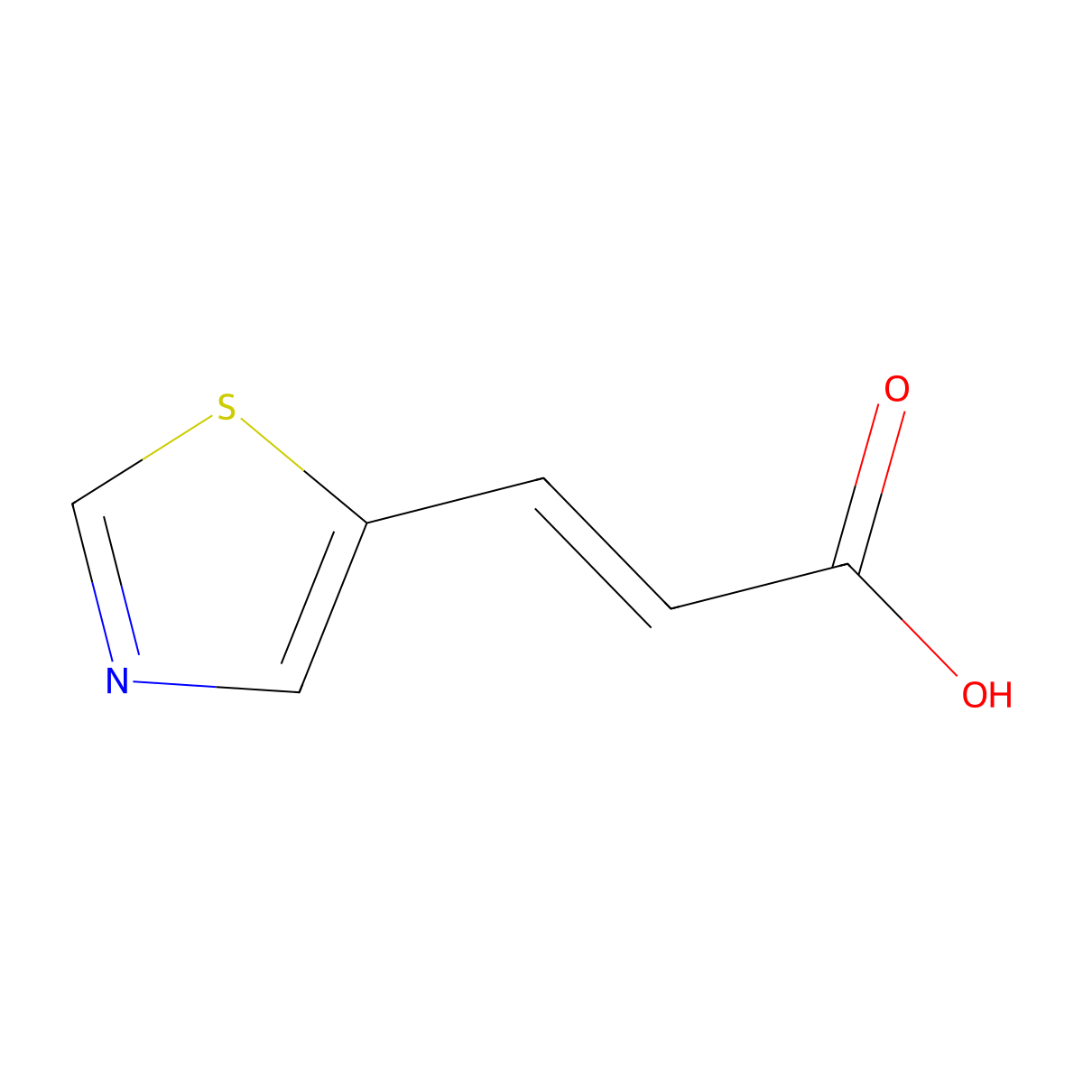3-(1,3-Thiazol-5-yl)prop-2-enoic acid molecular structure, CAS 355009-32-4