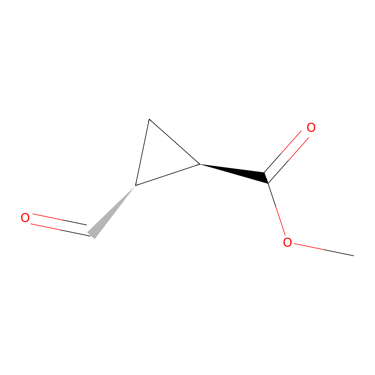 rel-Methyl (1R,2R)-2-formylcyclopropanecarboxylate molecular structure, CAS 35501-84-9