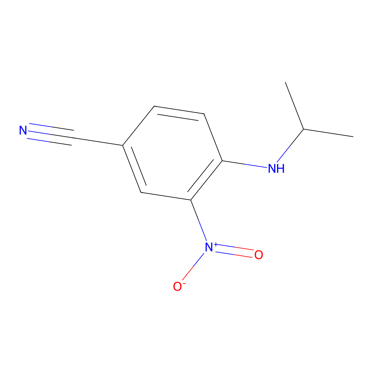 4-(Isopropylamino)-3-nitrobenzonitrile molecular structure, CAS 355022-17-2