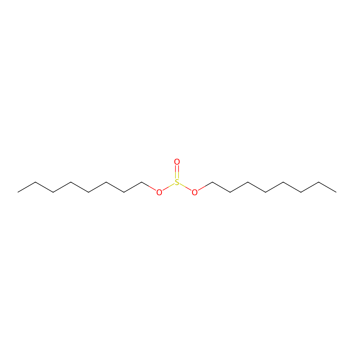 Dioctyl sulphite molecular structure, CAS 35506-89-9