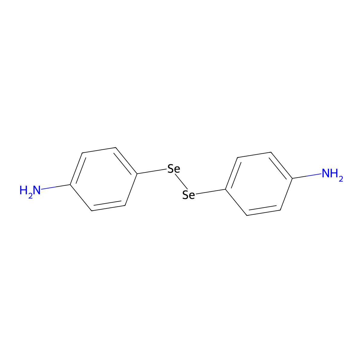 Bis(4-aminophenyl) diselenide molecular structure, CAS 35507-35-8