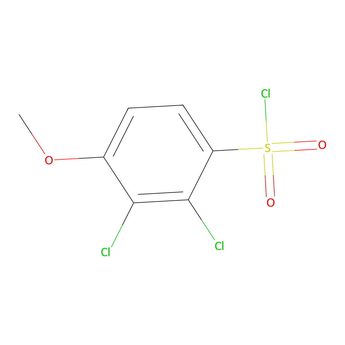 2,3-Dichloro-4-methoxybenzene-1-sulfonyl chloride molecular structure, CAS 35509-60-5