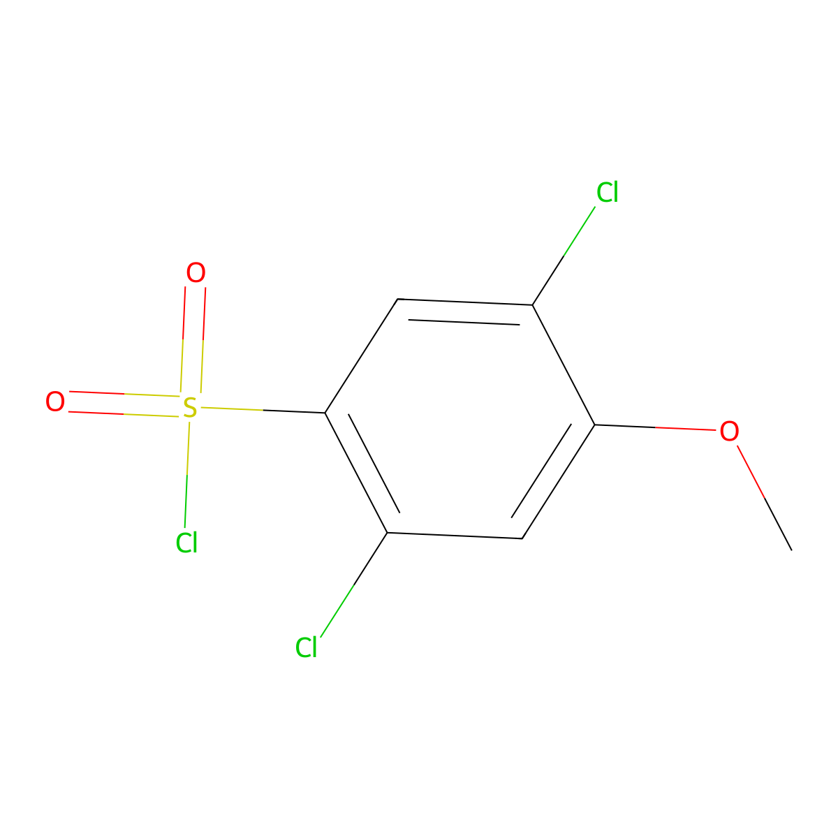 2,5-Dichloro-4-methoxybenzene-1-sulfonyl chloride molecular structure, CAS 35509-62-7
