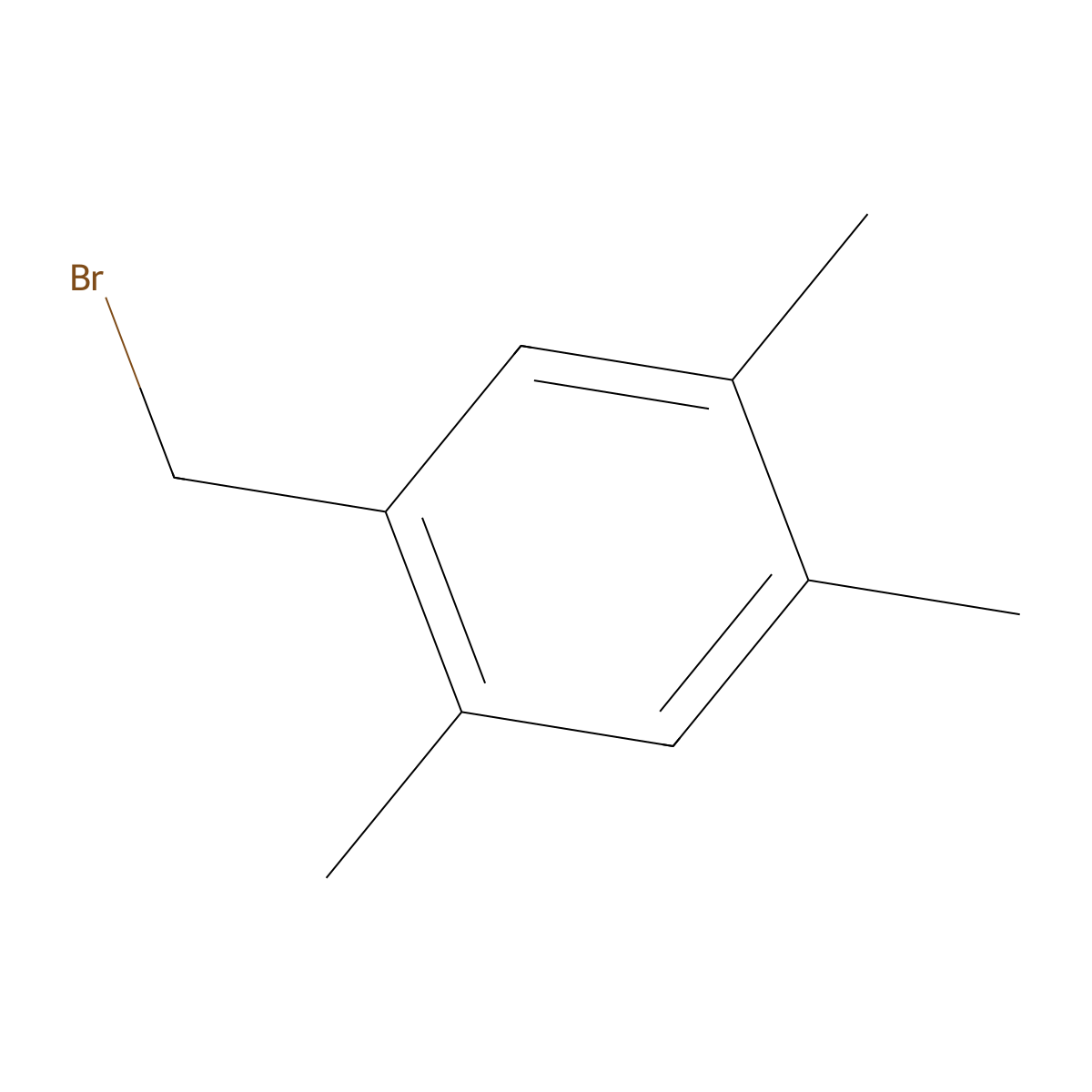 1-(Bromomethyl)-2,4,5-trimethylbenzene molecular structure, CAS 35509-98-9