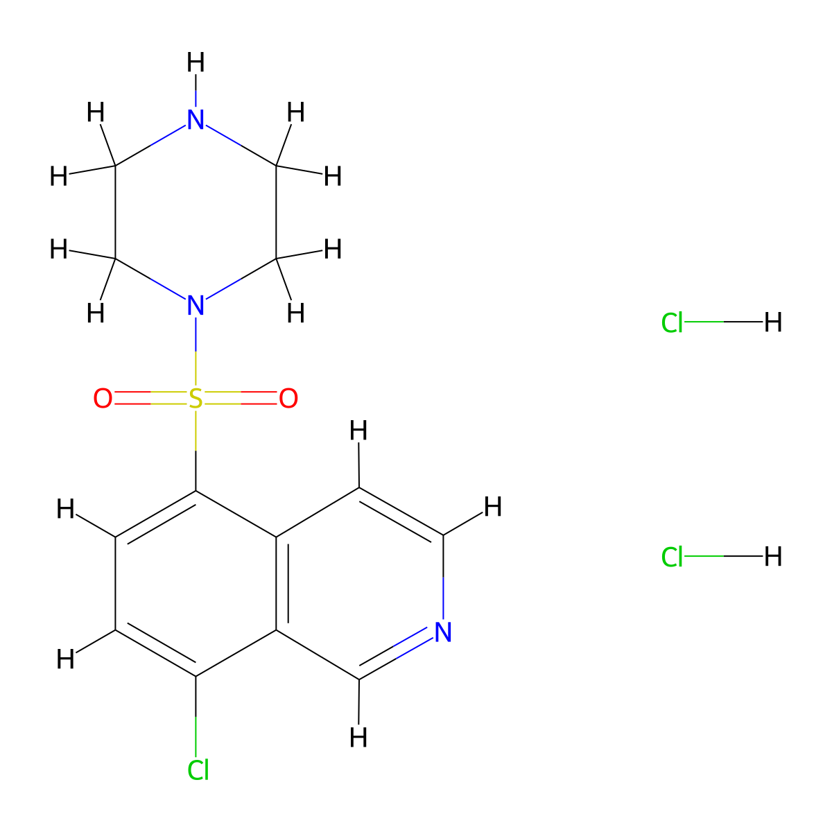 1-(8-Chloro-5-isoquinolinesulfonyl)piperazine dihydrochloride molecular structure, CAS 355115-40-1
