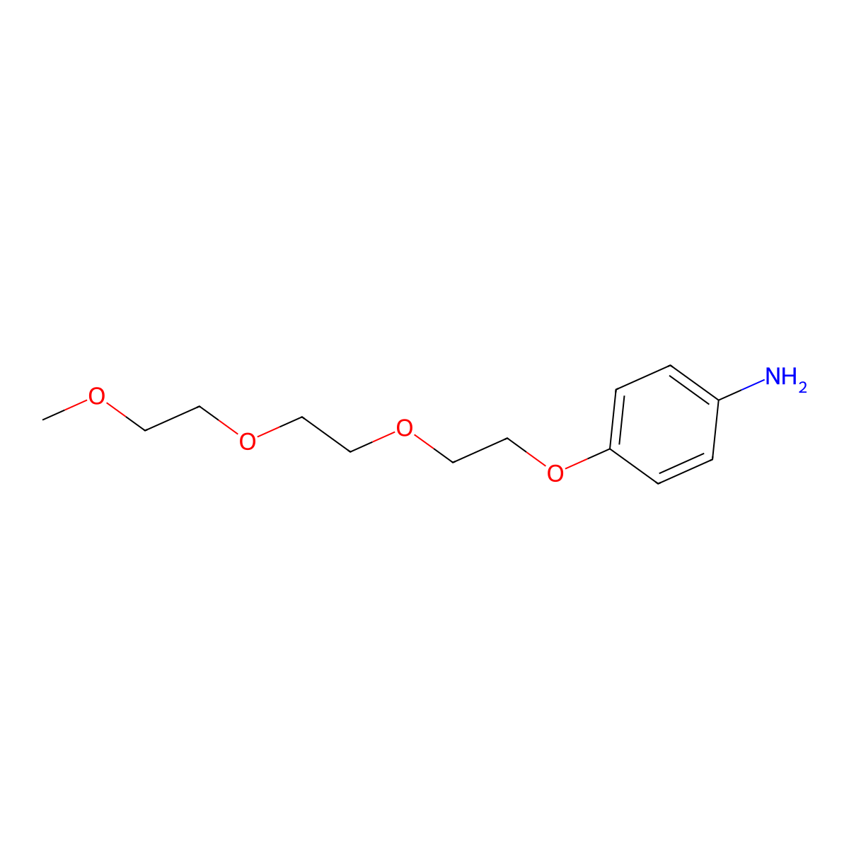 4-(2-(2-(2-Methoxyethoxy)ethoxy)ethoxy)aniline molecular structure, CAS 355116-94-8