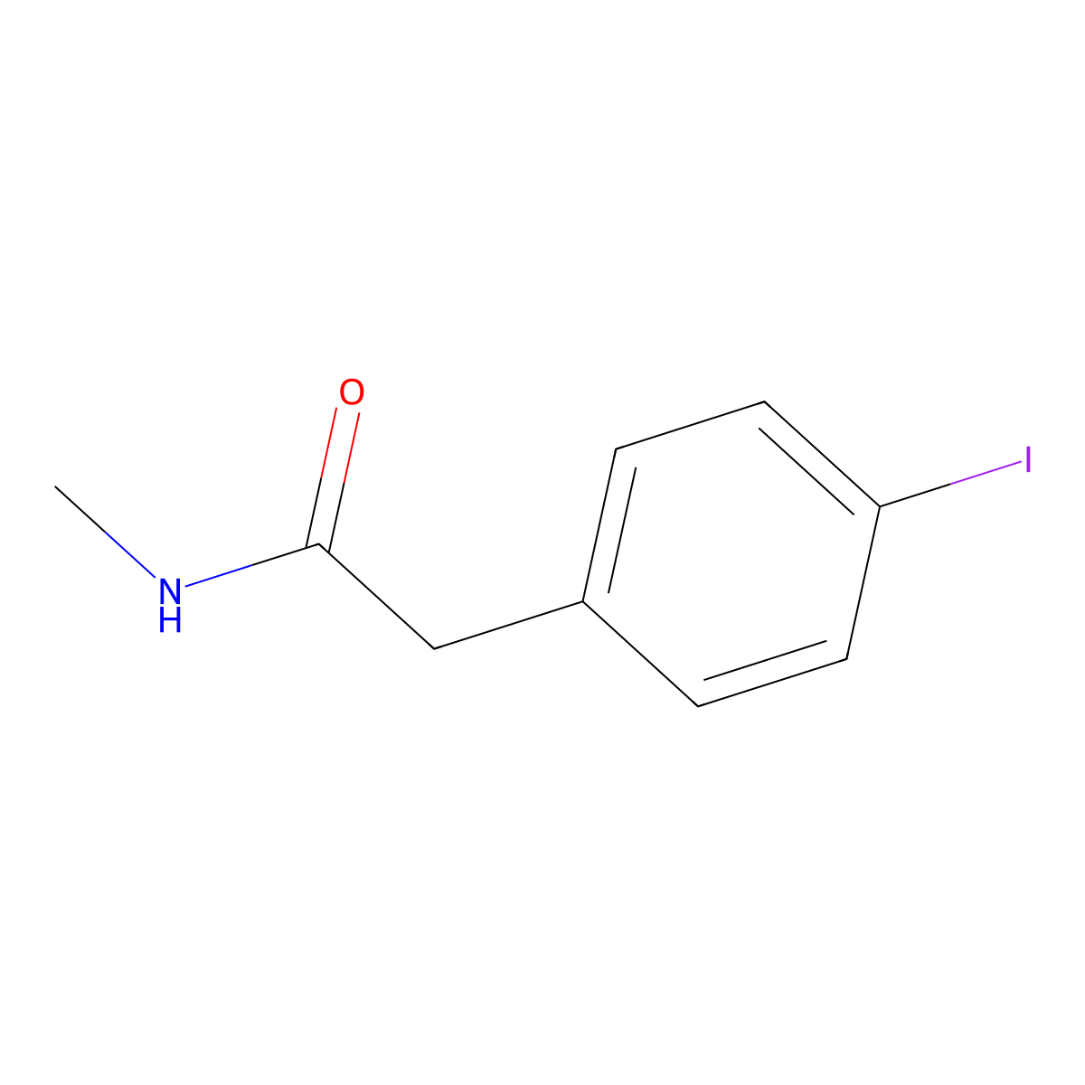 2-(4-Iodophenyl)-n-methylacetamide molecular structure, CAS 355117-64-5