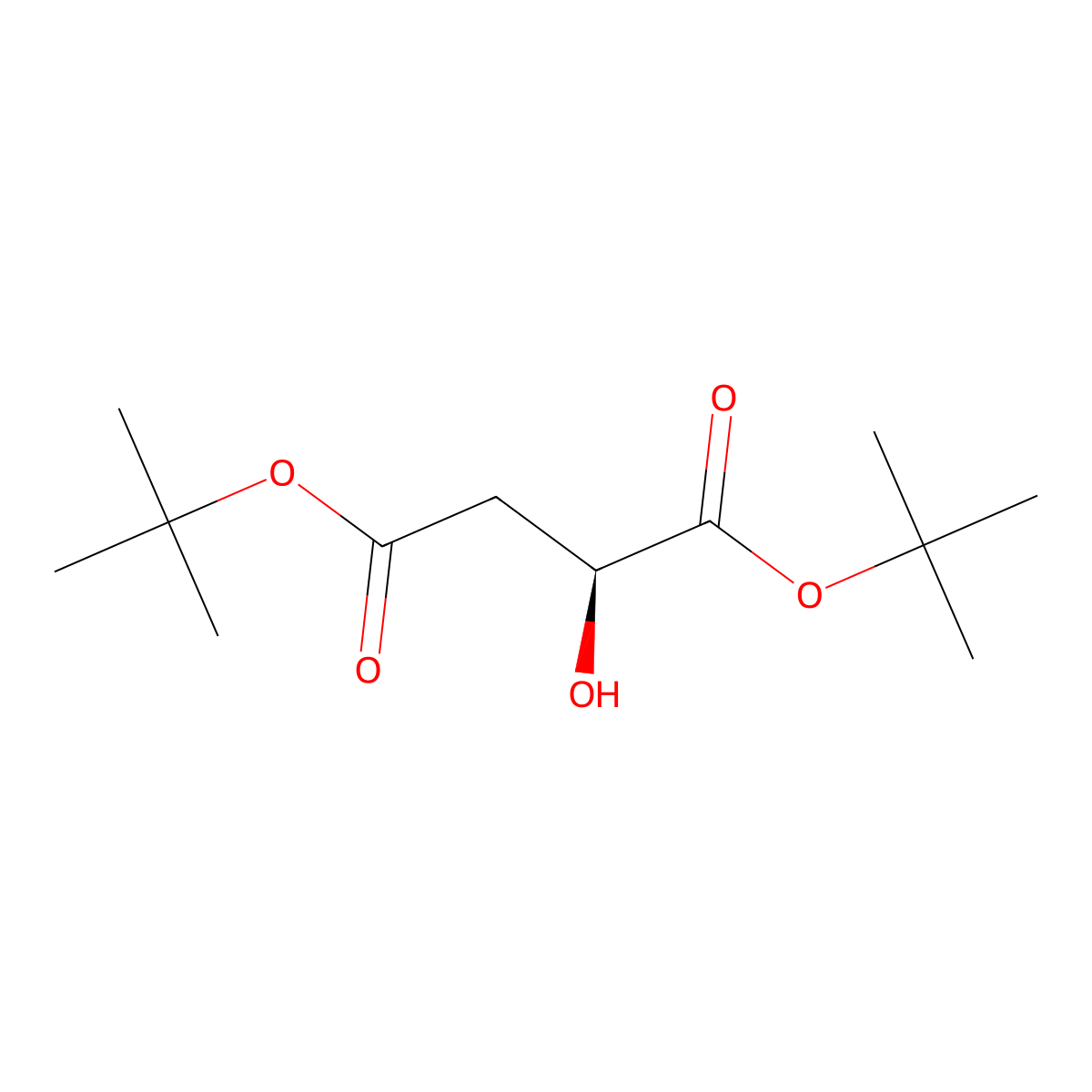 (S)-Di-tert-butyl 2-hydroxysuccinate molecular structure, CAS 355126-91-9