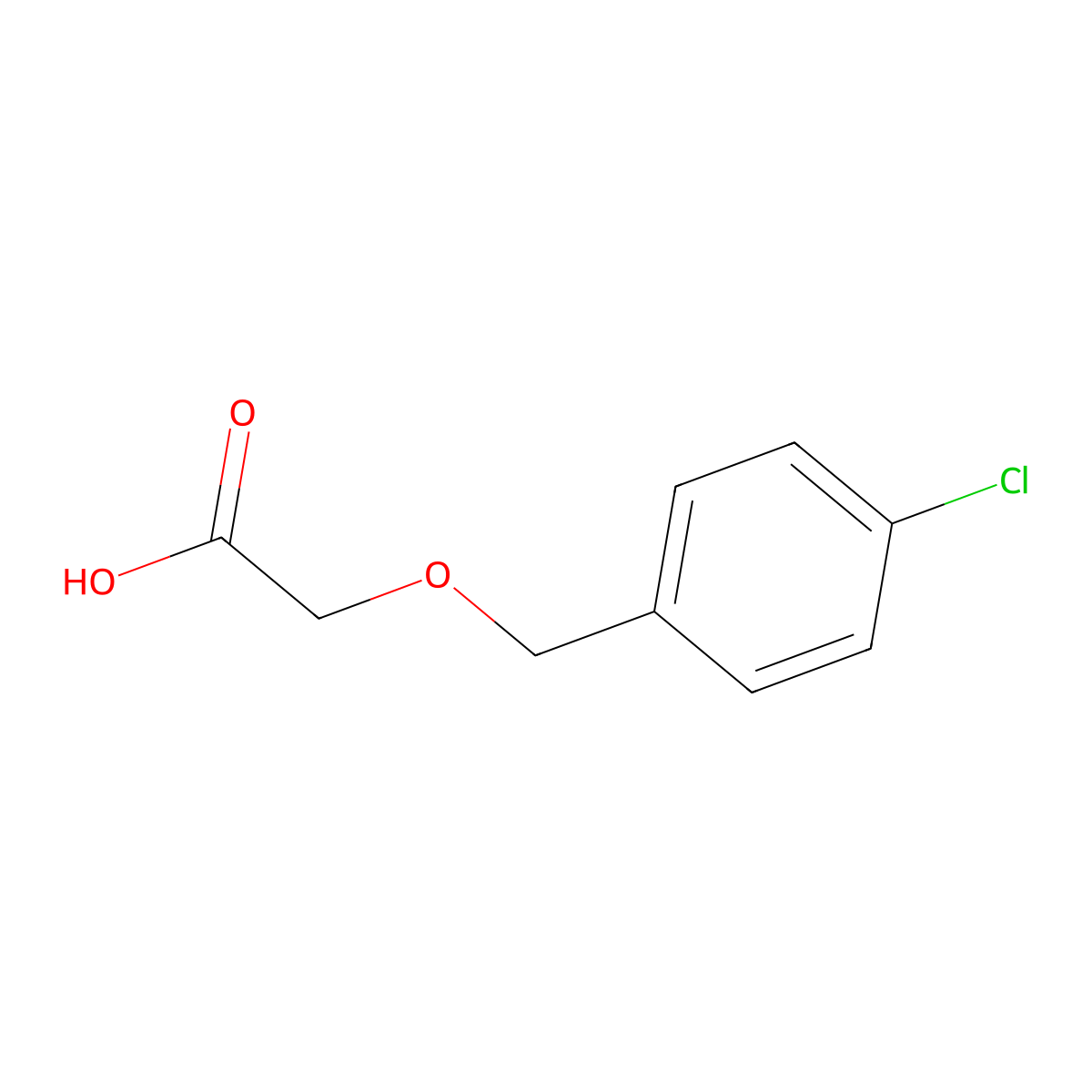 2-[(4-Chlorophenyl)methoxy]acetic acid molecular structure, CAS 35513-00-9