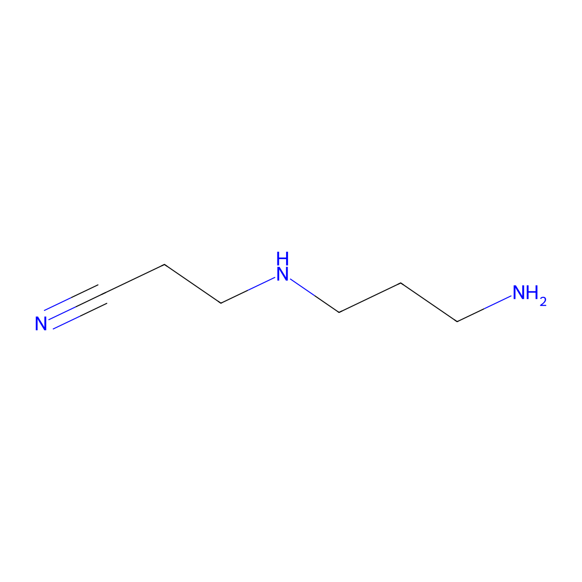 3-((3-Aminopropyl)amino)propanenitrile molecular structure, CAS 35513-93-0