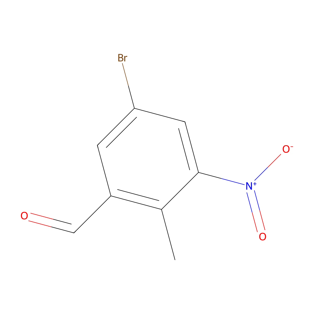 5-Bromo-2-methyl-3-nitrobenzaldehyde molecular structure, CAS 355133-91-4