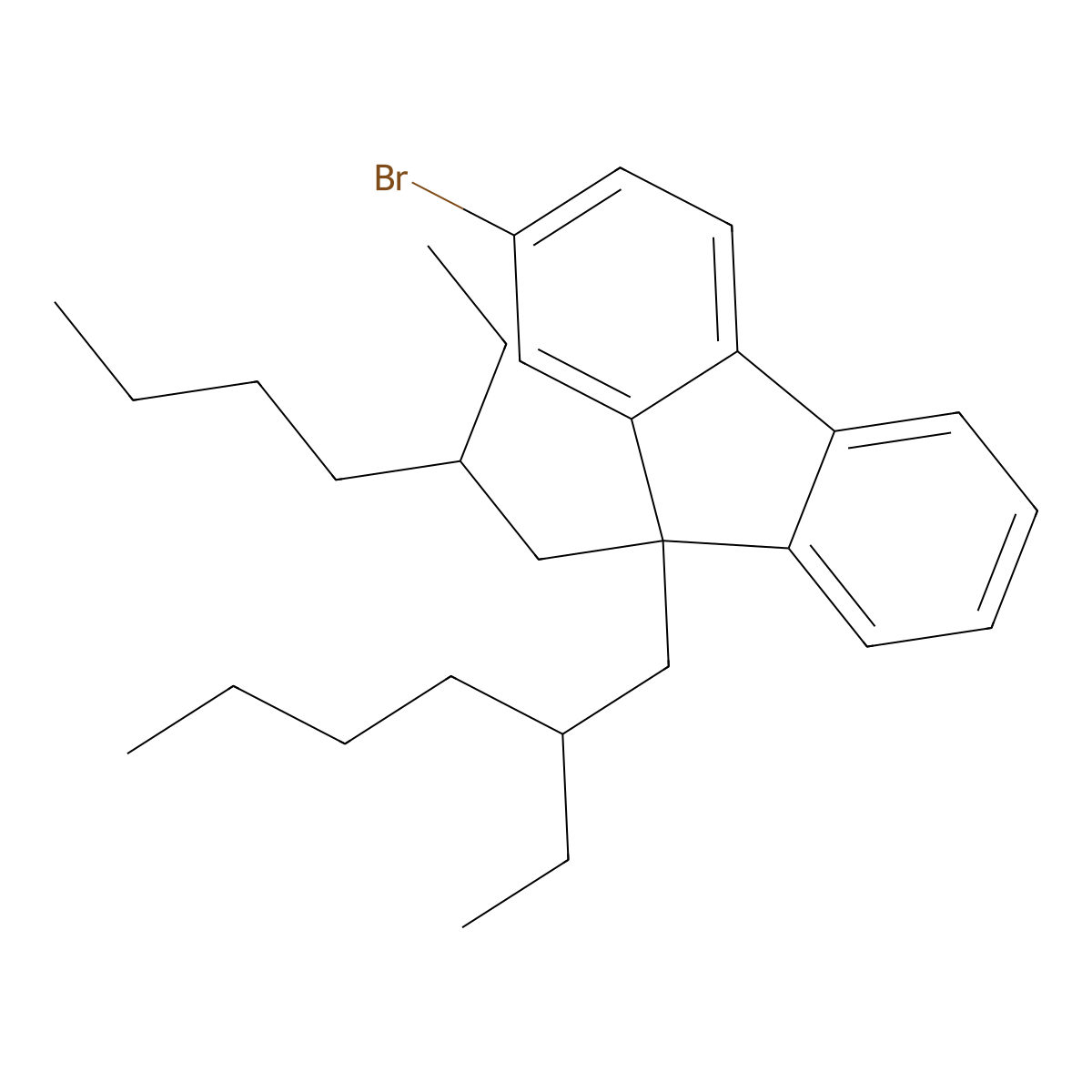 2-Bromo-9,9-bis(2-ethylhexyl)fluorene molecular structure, CAS 355135-07-8
