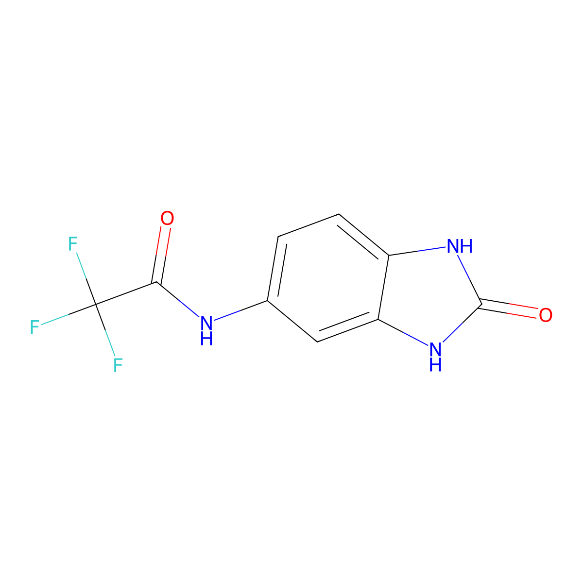 2,2,2-Trifluoro-N-(2-oxo-2,3-dihydro-1H-benzimidazol-5-yl)acetamide molecular structure, CAS 355135-47-6