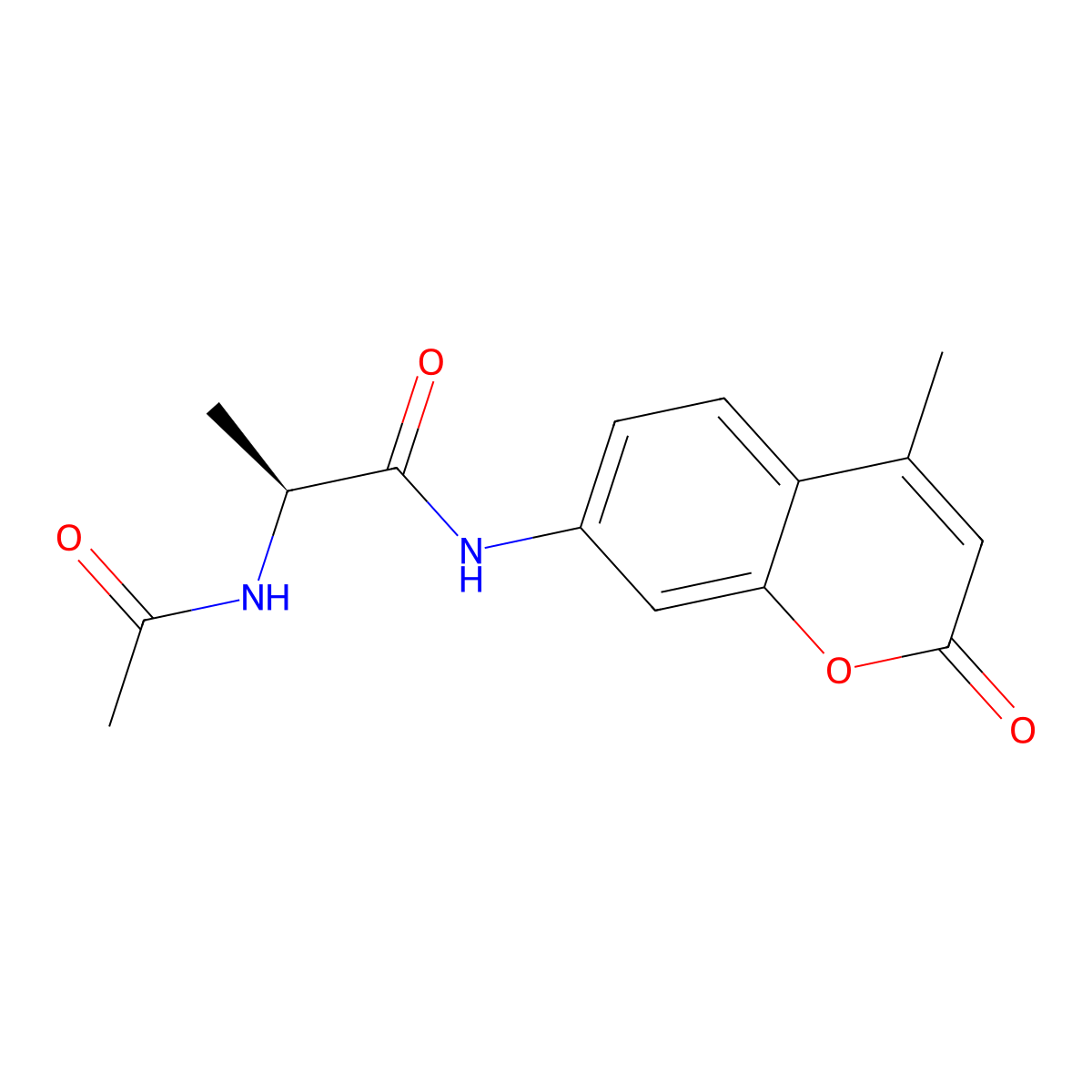 Acetyl-L-alanine 7-amido-4-methylcoumarin molecular structure, CAS 355137-87-0