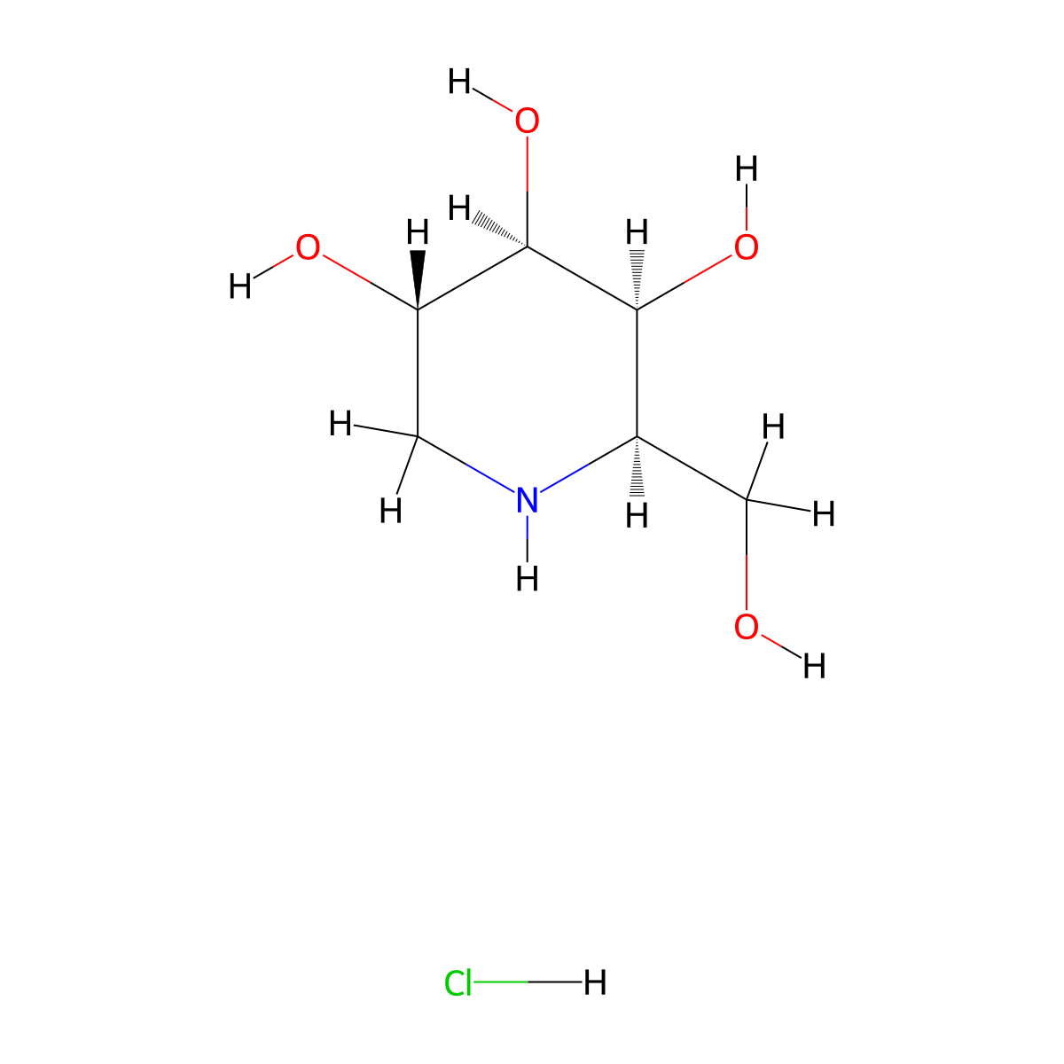 Migalastat Hydrochloride molecular structure, CAS 355138-93-1