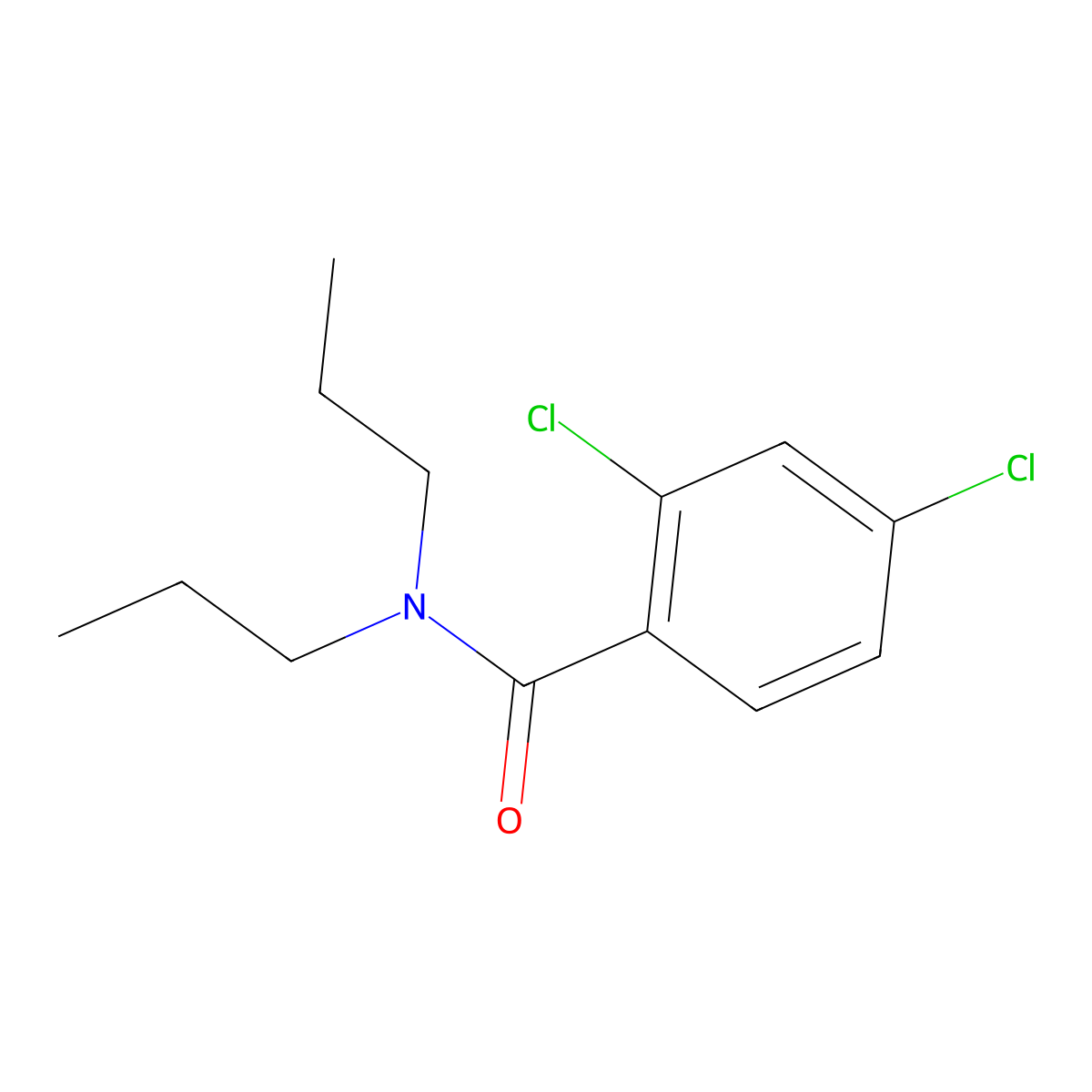 2,4-dichloro-N,N-dipropylbenzamide molecular structure, CAS 35515-05-0
