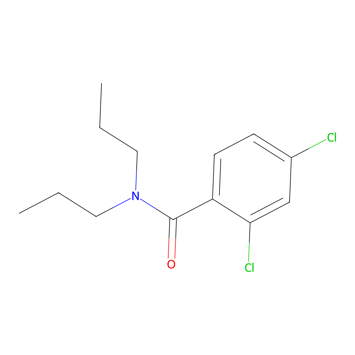 2,4-dichloro-N,N-dipropylbenzamide molecular structure, CAS 35515-05-0