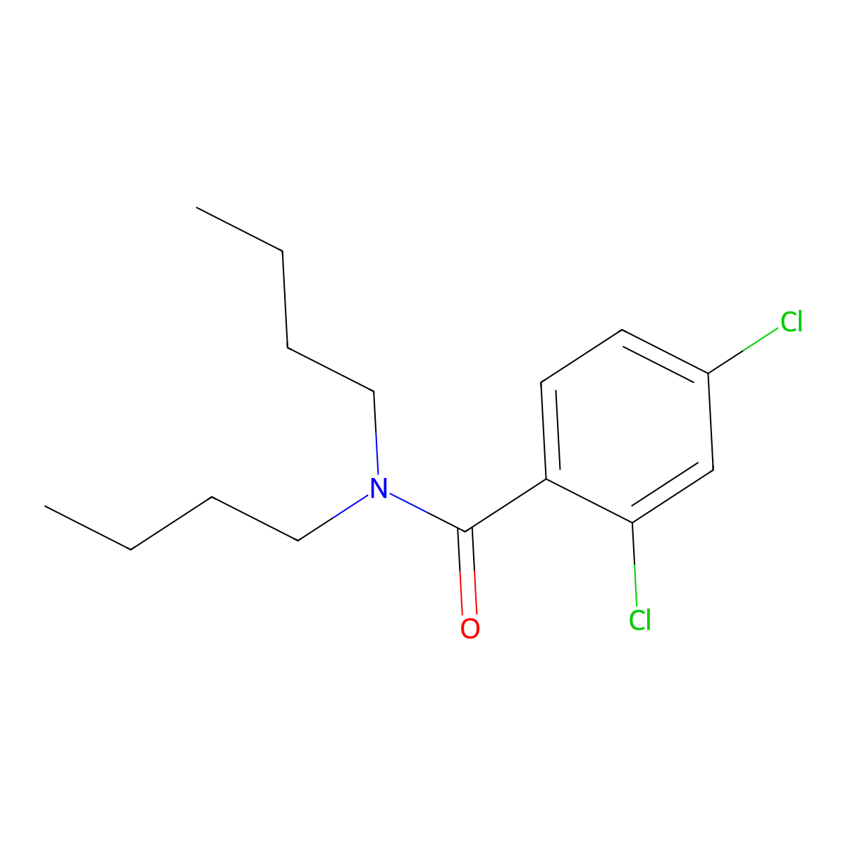 N,N-dibutyl-2,4-dichlorobenzamide molecular structure, CAS 35515-06-1