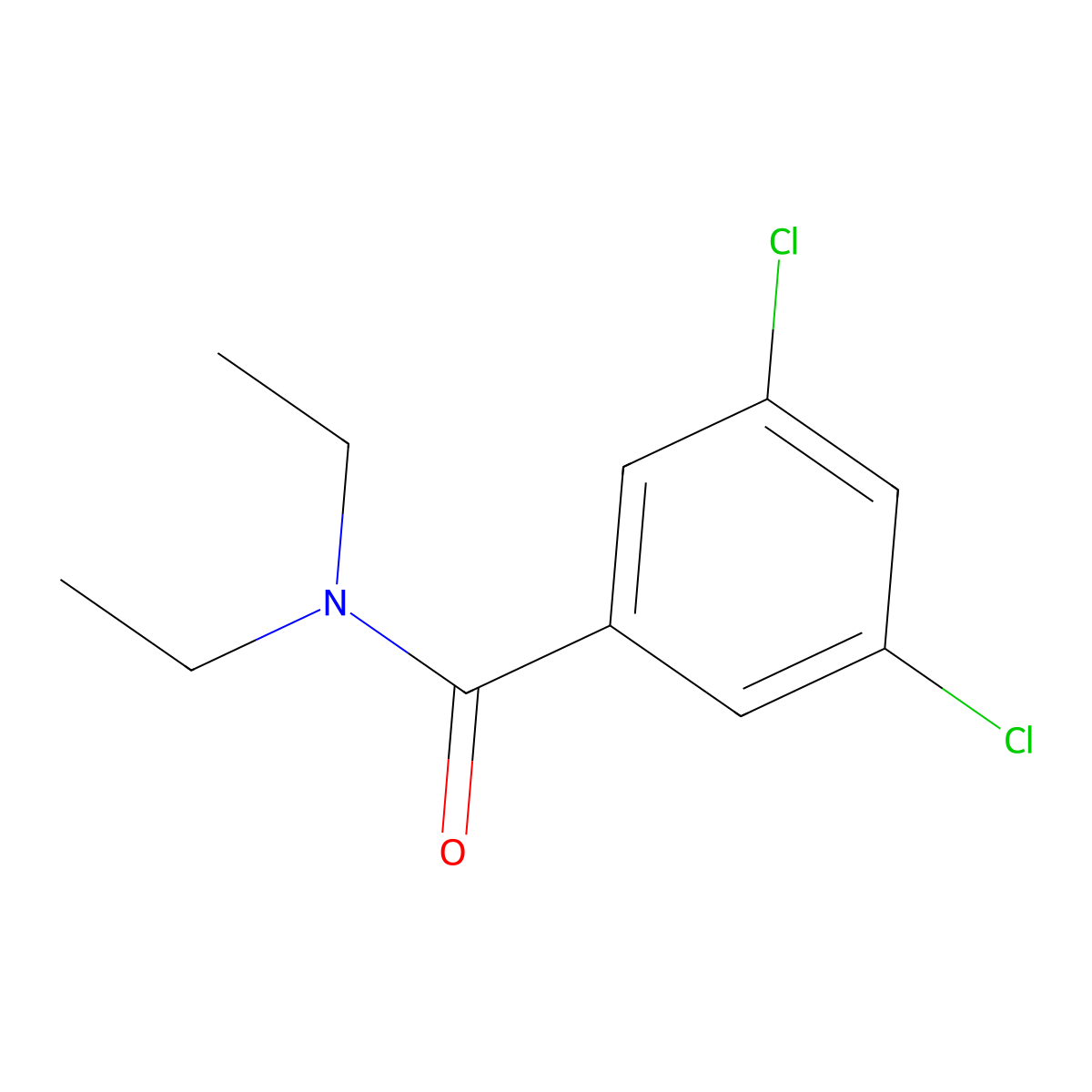3,5-dichloro-N,N-diethylbenzamide molecular structure, CAS 35515-07-2