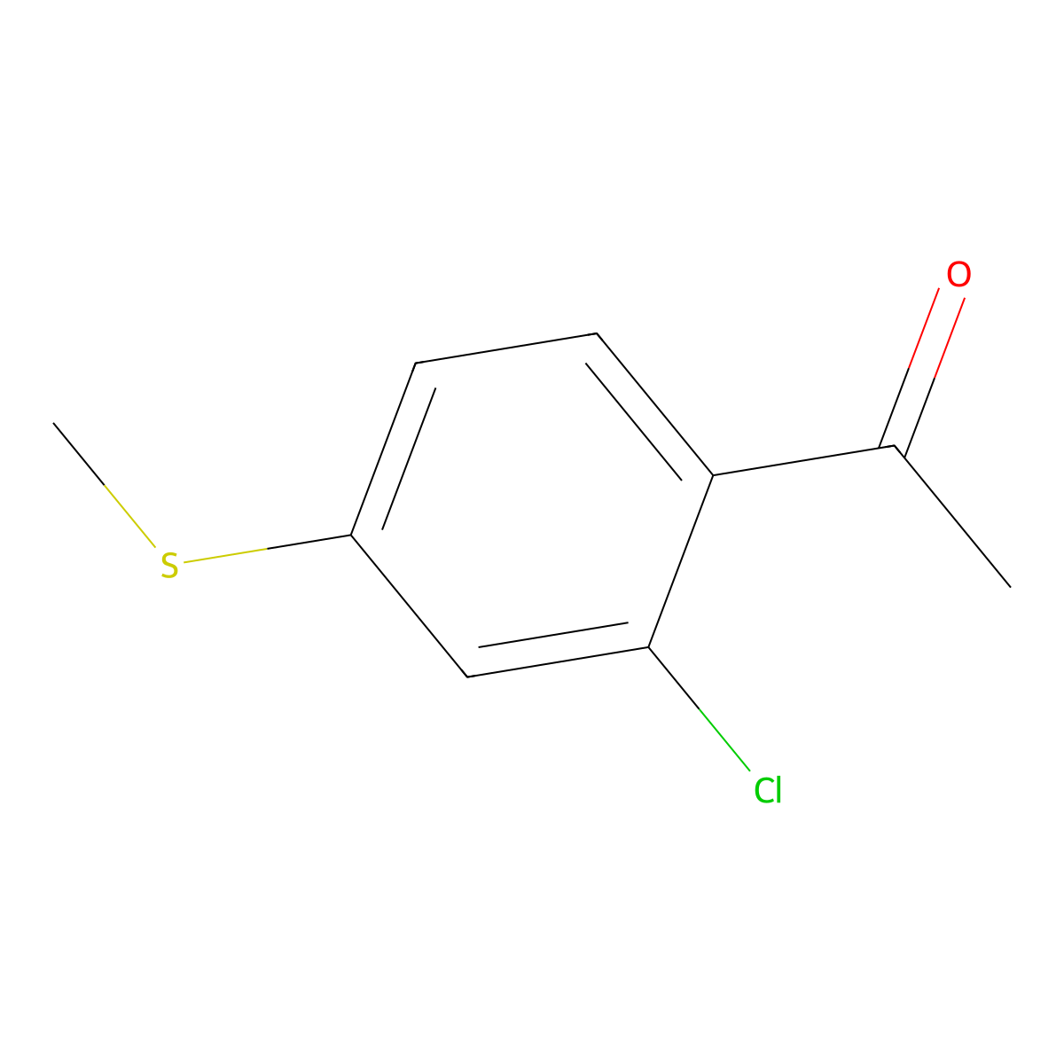 1-(2-Chloro-4-(methylsulfanyl)phenyl)ethan-1-one molecular structure, CAS 35515-31-2