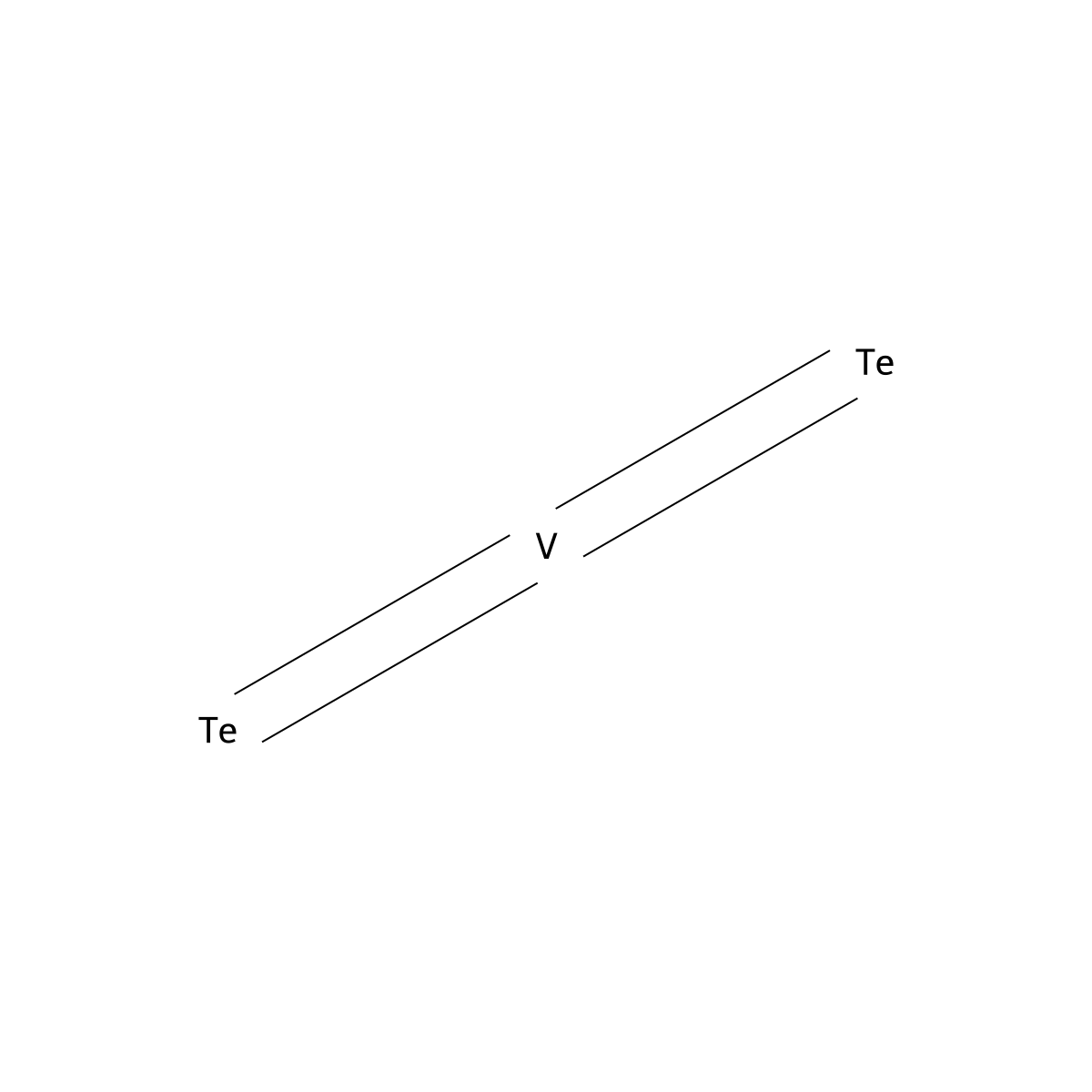 Vanadium telluride (VTe2) molecular structure, CAS 35515-91-4