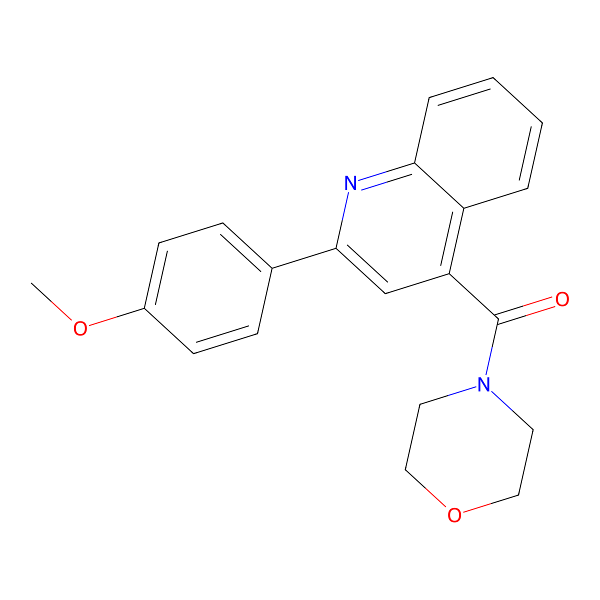[2-(4-Methoxyphenyl)quinolin-4-yl]-morpholin-4-ylmethanone molecular structure, CAS 355152-38-4