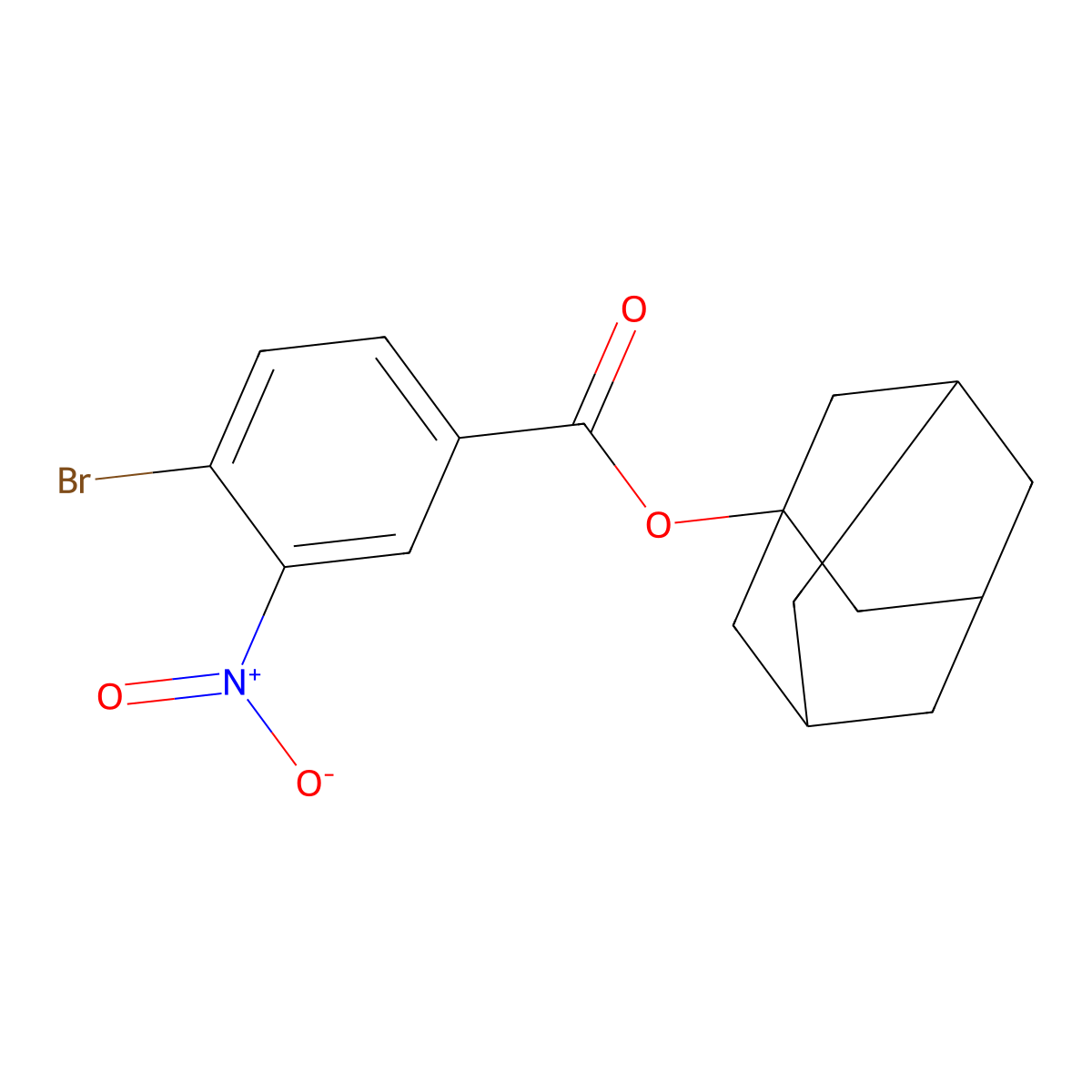 1-Adamantyl 4-bromo-3-nitrobenzoate molecular structure, CAS 355153-96-7