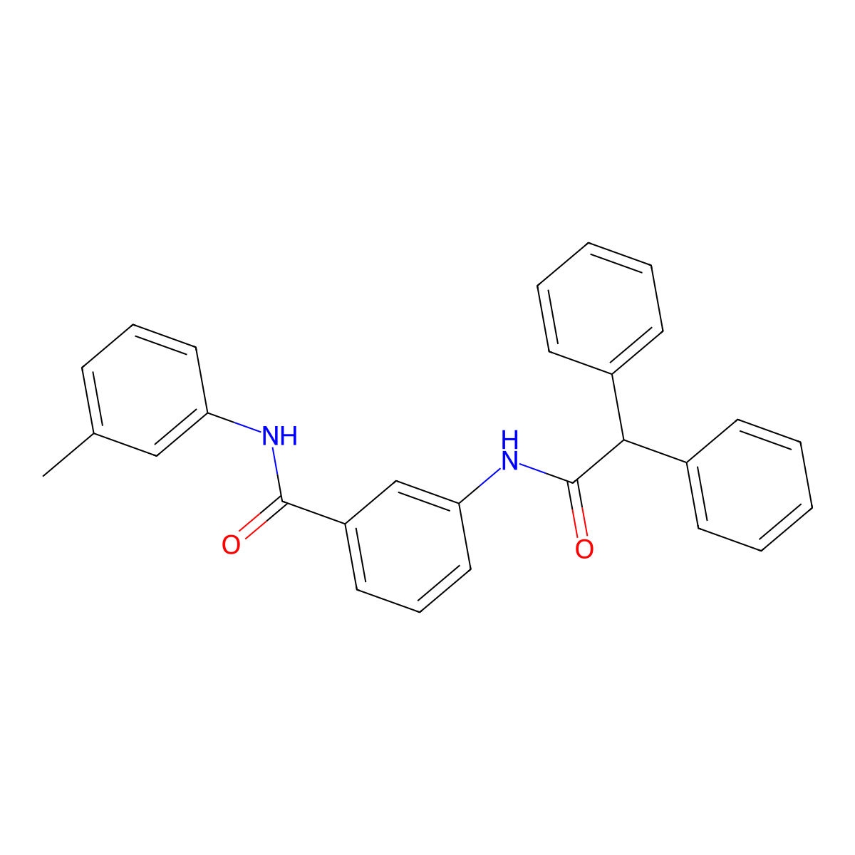 3-[(2,2-diphenylacetyl)amino]-N-(3-methylphenyl)benzamide molecular structure, CAS 355154-75-5