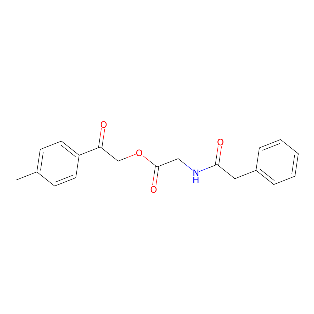 2-(4-methylphenyl)-2-oxoethyl N-(phenylacetyl)glycinate molecular structure, CAS 355155-24-7