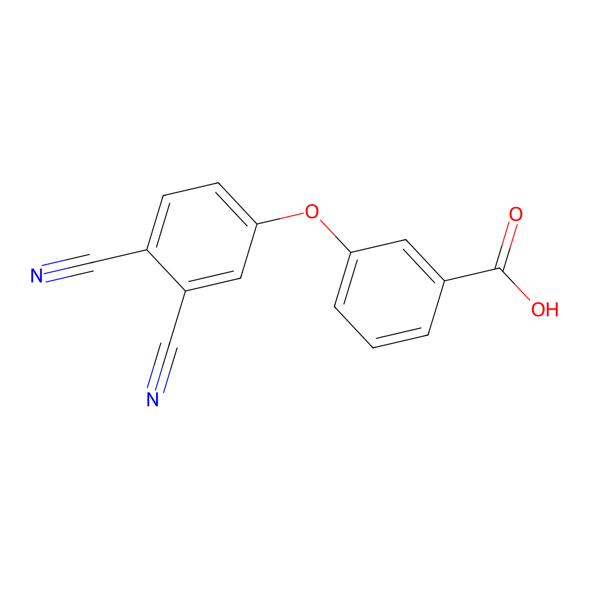 3-(3,4-Dicyanophenoxy)benzoic acid molecular structure, CAS 355155-27-0