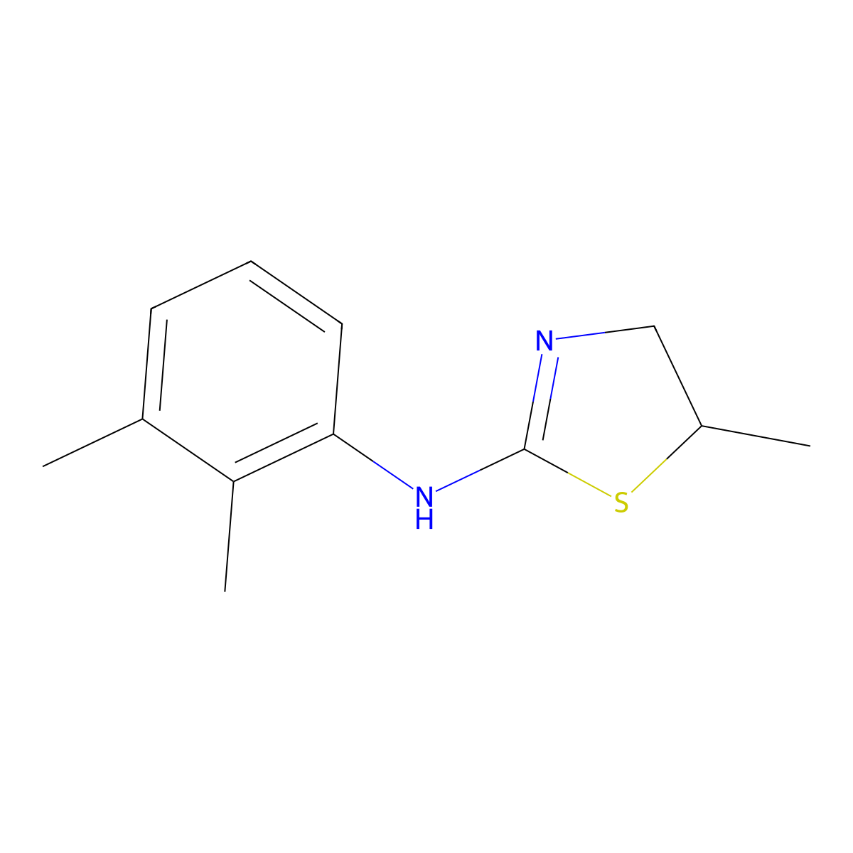 N-(2,3-dimethylphenyl)-5-methyl-4,5-dihydro-1,3-thiazol-2-amine molecular structure, CAS 355156-08-0