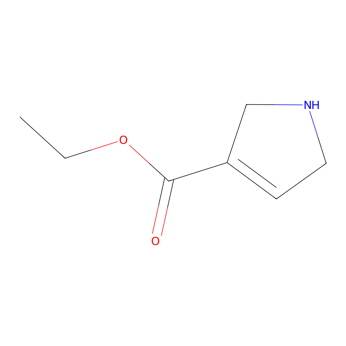 ethyl 2,5-dihydro-1H-pyrrole-3-carboxylate molecular structure, CAS 35516-95-1
