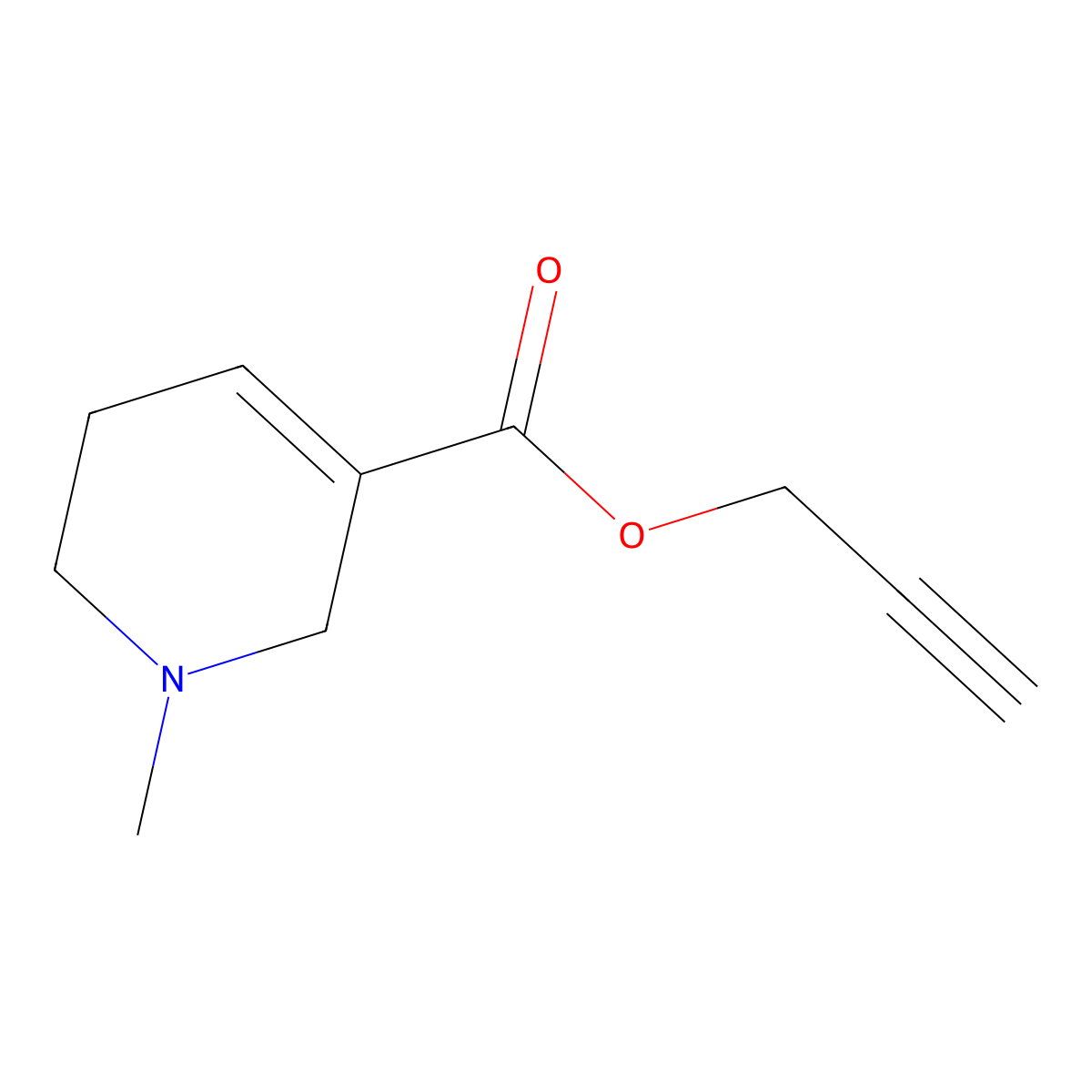 Arecaidine Propargyl Ester molecular structure, CAS 35516-99-5