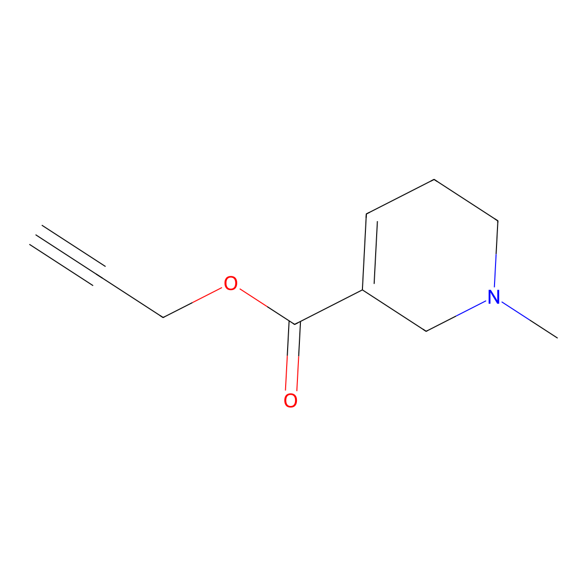 Arecaidine Propargyl Ester molecular structure, CAS 35516-99-5
