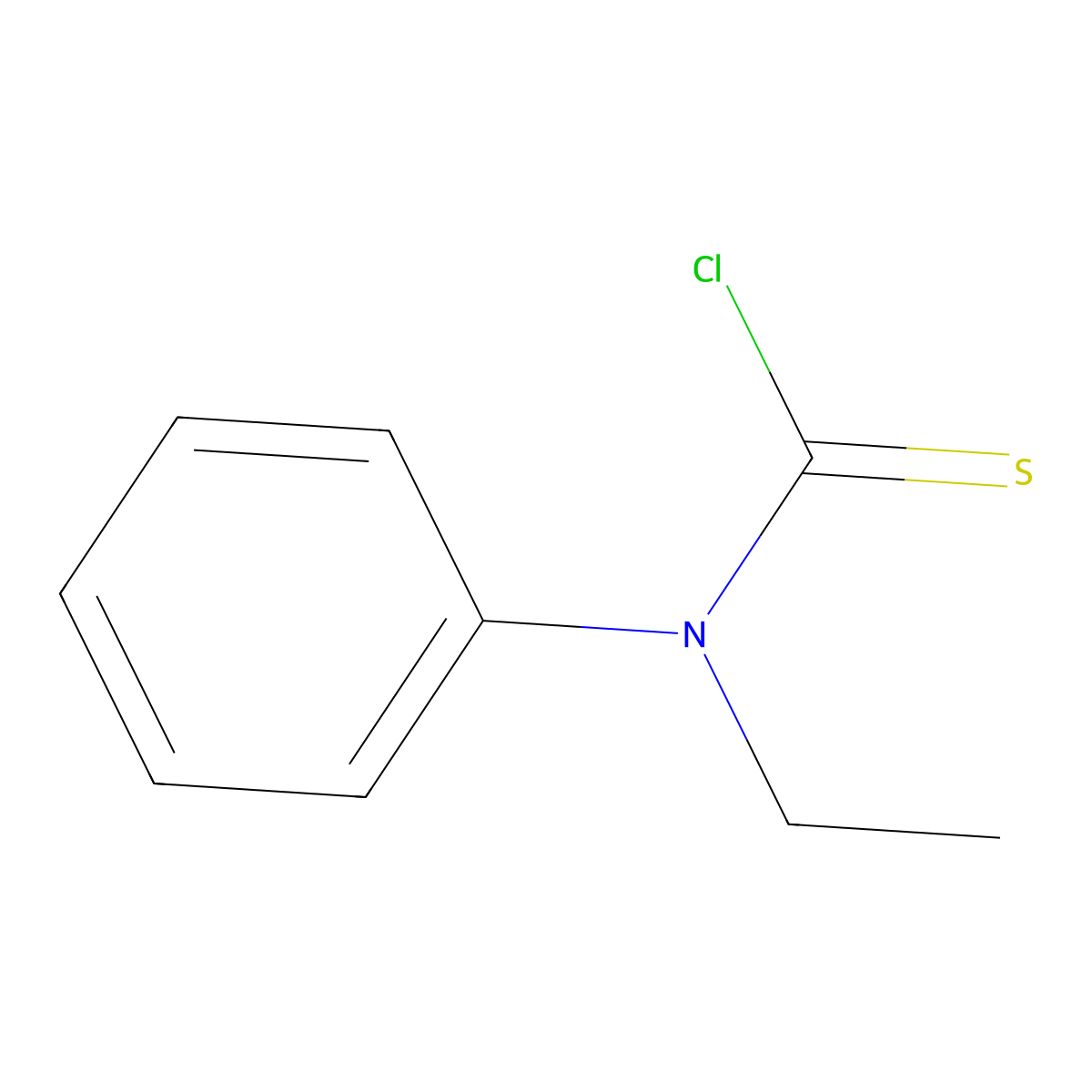Ethyl(phenyl)carbamothioyl chloride molecular structure, CAS 35517-93-2