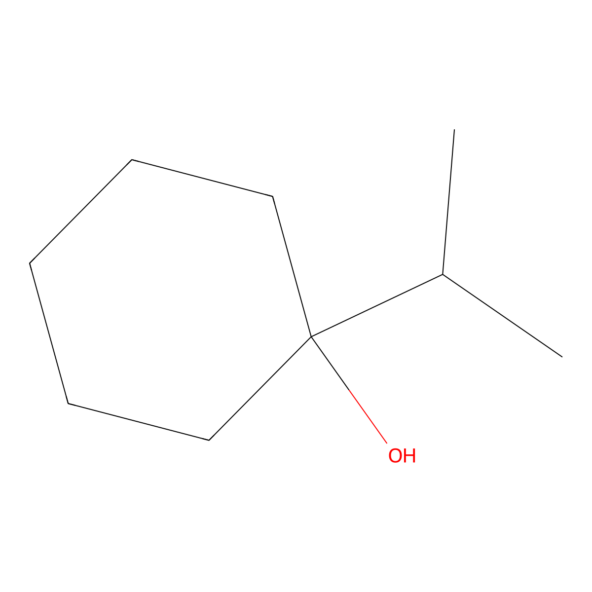 Cyclohexanol, 1-(1-methylethyl) molecular structure, CAS 3552-01-0