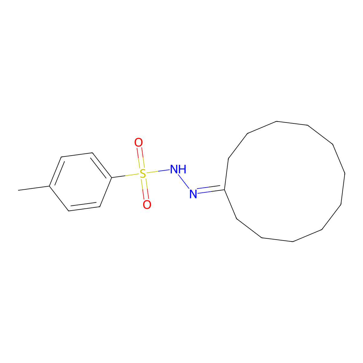 N'-Cyclododecylidene-4-methylbenzenesulfonohydrazide molecular structure, CAS 3552-02-1