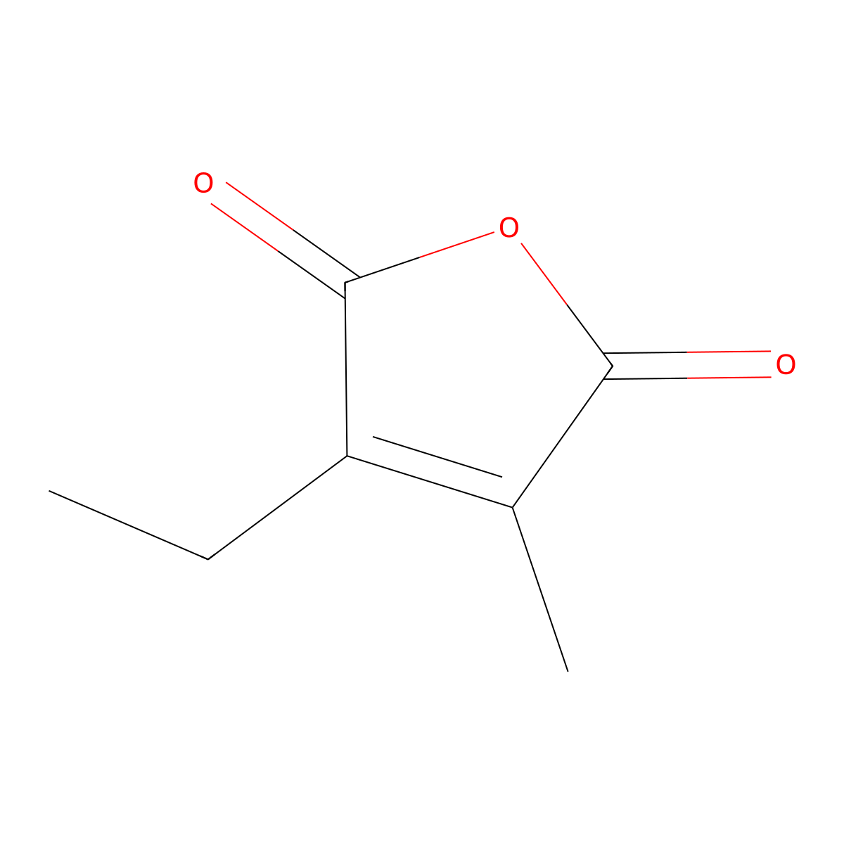3-Ethyl-4-methyl-2,5-dihydrofuran-2,5-dione molecular structure, CAS 3552-33-8