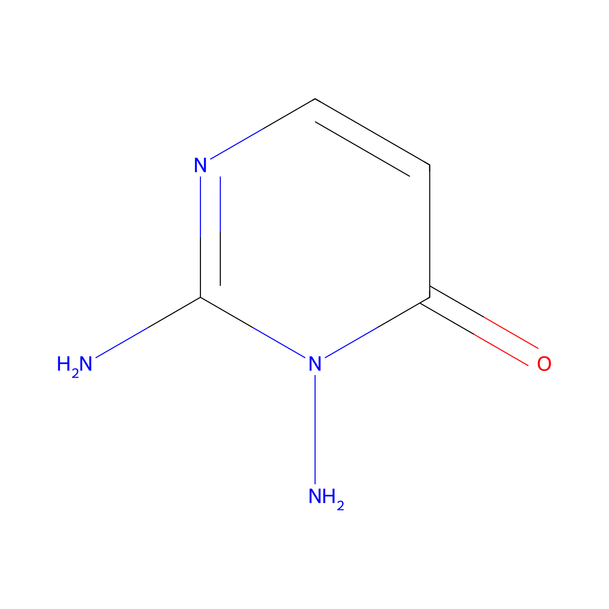 2,3-Diaminopyrimidin-4(3H)-one molecular structure, CAS 35523-63-8
