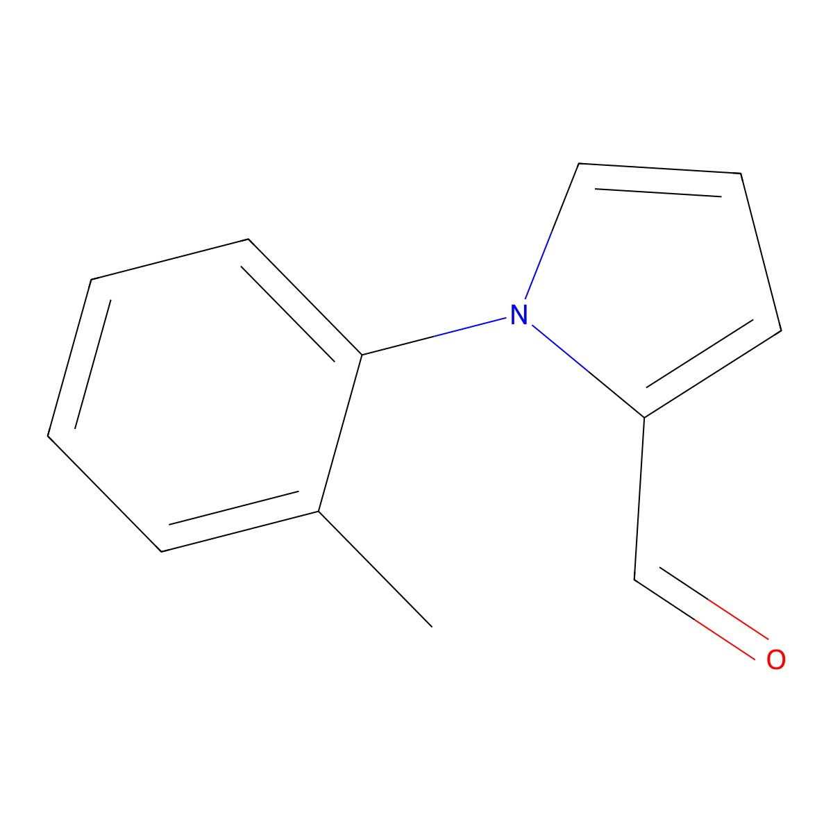 1-(2-methylphenyl)-1H-pyrrole-2-carbaldehyde molecular structure, CAS 35524-41-5
