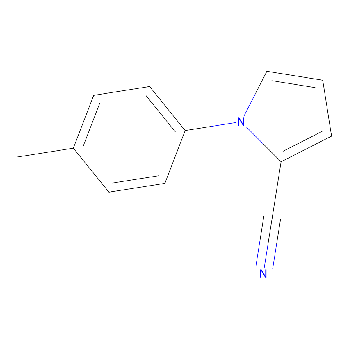 1-(4-Methylphenyl)pyrrole-2-carbonitrile molecular structure, CAS 35524-48-2