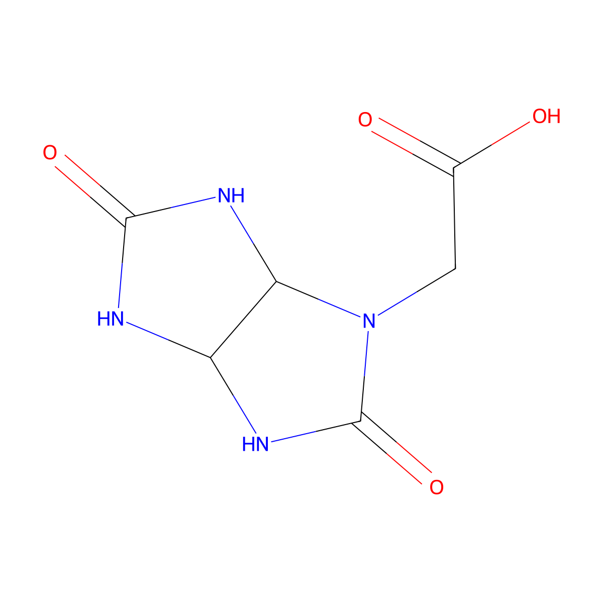 (2,5-Dioxo-hexahydro-imidazo[4,5-d]-imidazol-1-yl)-acetic acid molecular structure, CAS 3553-20-6