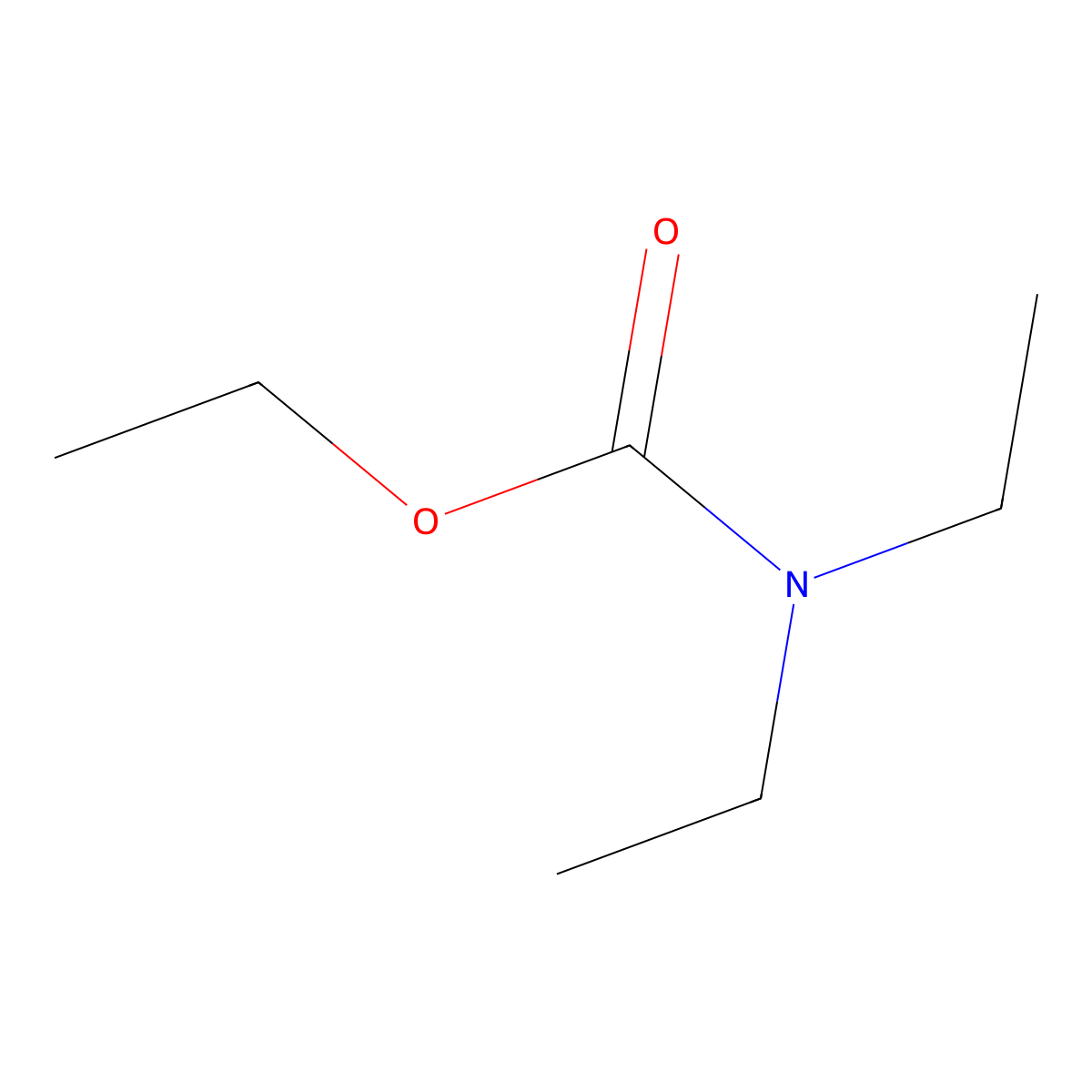 Ethyl diethylcarbamate molecular structure, CAS 3553-80-8