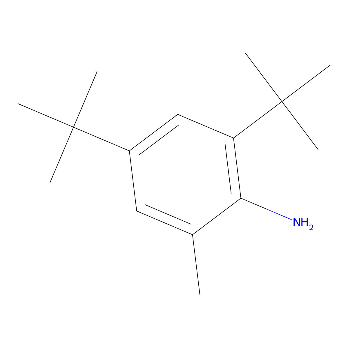 2,4-Di-tert-butyl-6-methylaniline molecular structure, CAS 35532-73-1